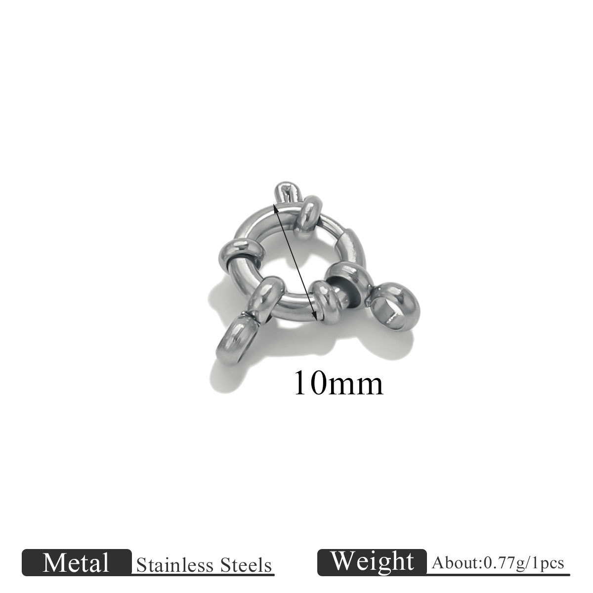 Spring buckle sailor buckle-steel color 10mm