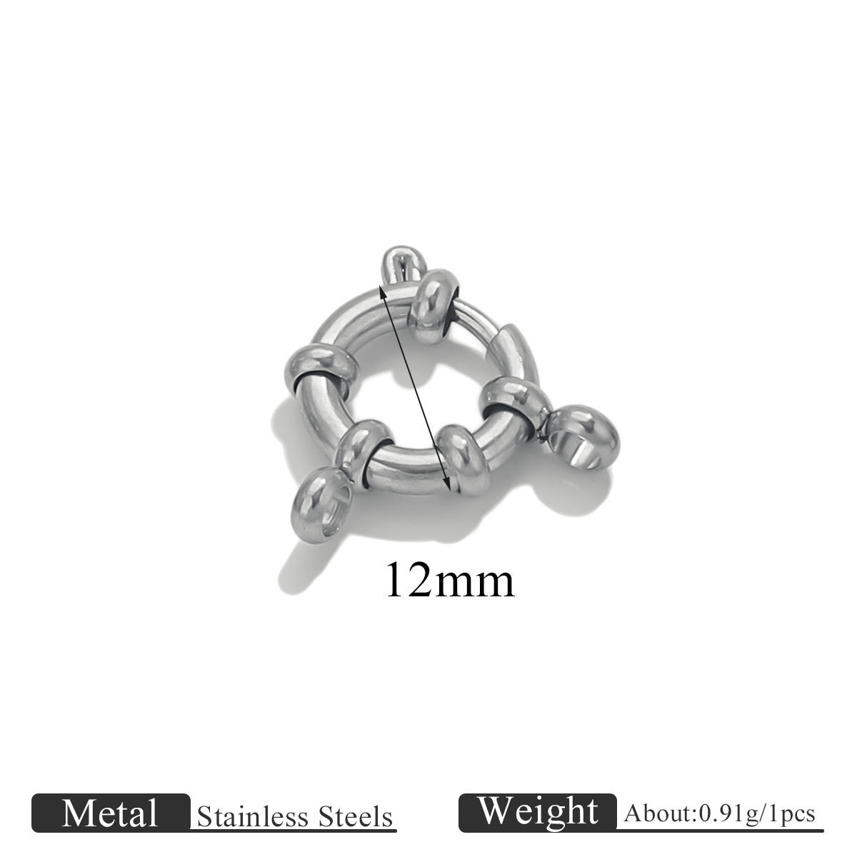 Spring buckle sailor buckle-steel color 12mm