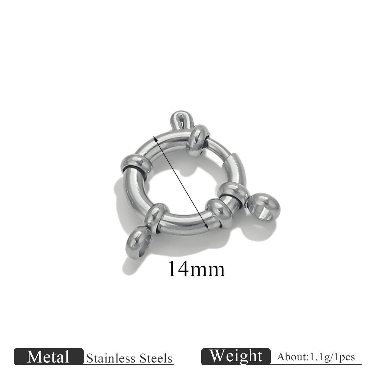 Spring buckle sailor buckle-steel color 14mm