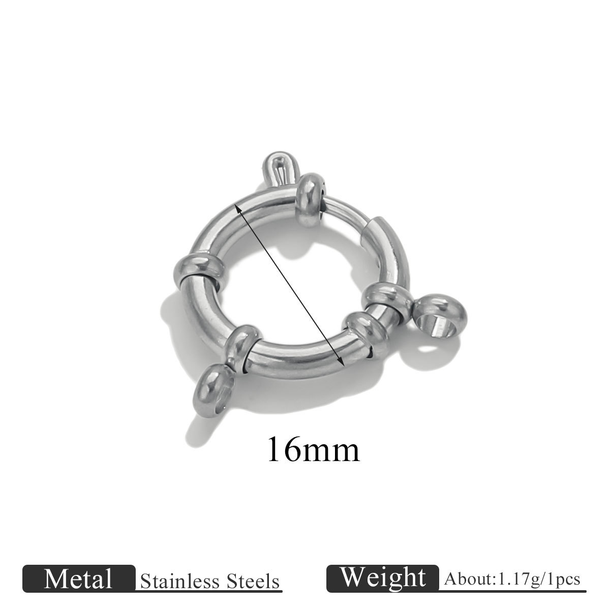 Spring buckle sailor buckle-steel color 16mm