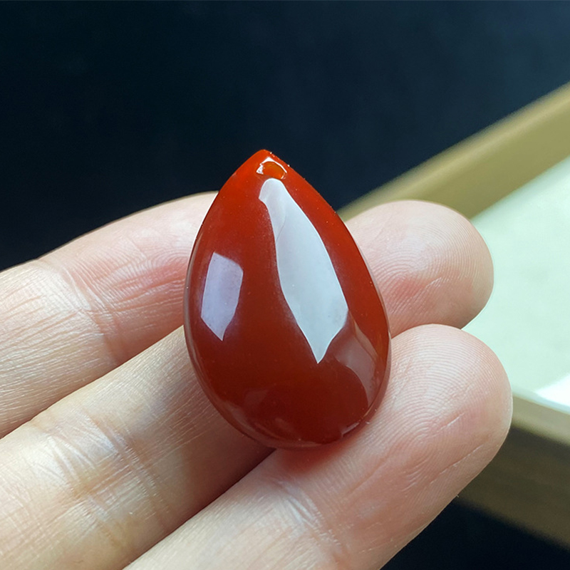 Red agate water drop pendant about 32*20*10mm