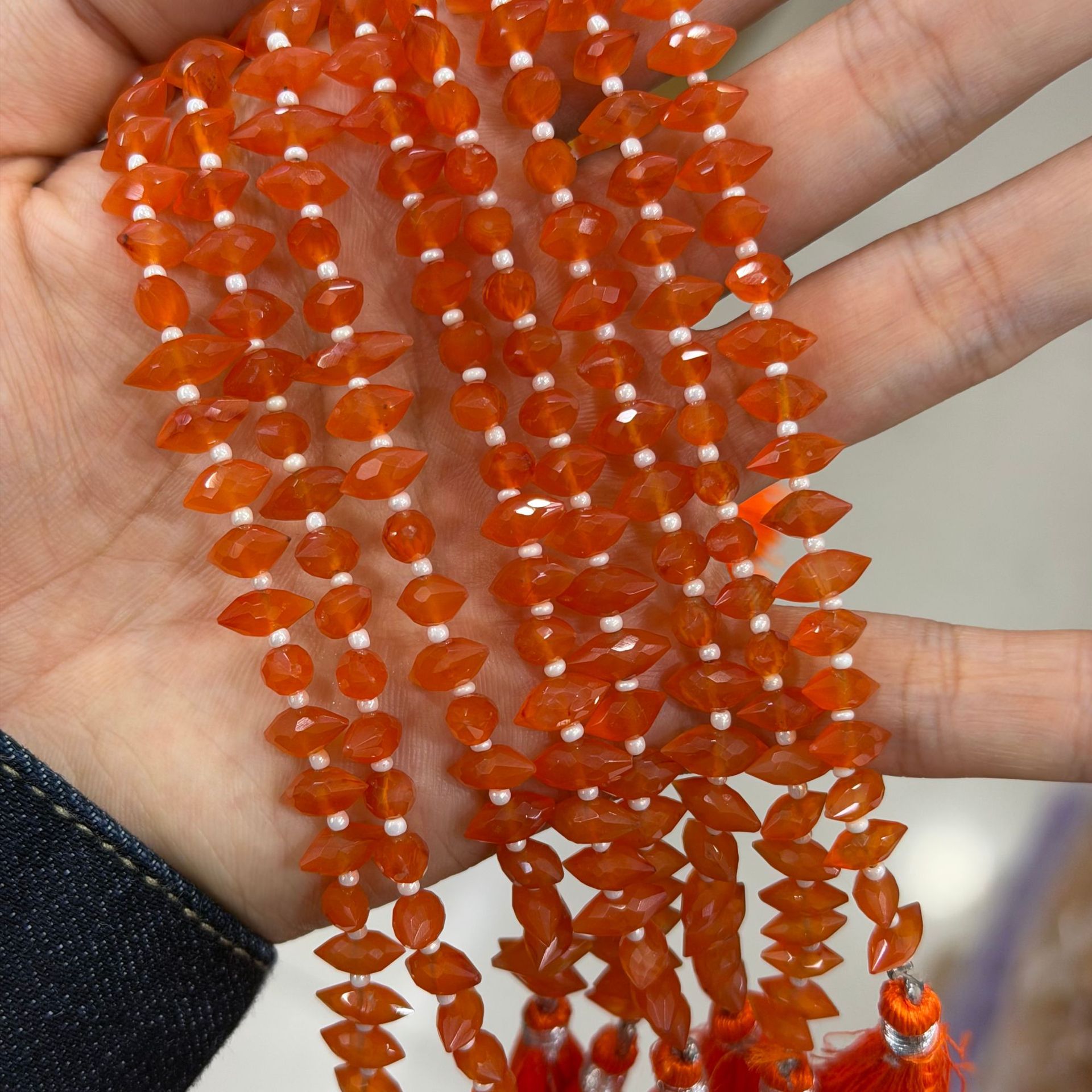 Red agate 9*4mm/35pcs