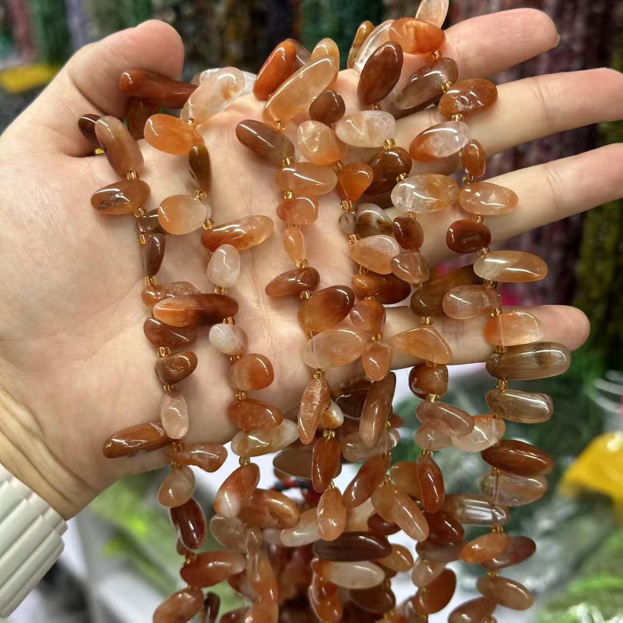 Red rabbit hair crystal