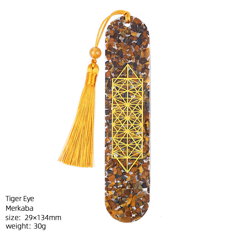 Tiger eye stone (merkaba bookmark)