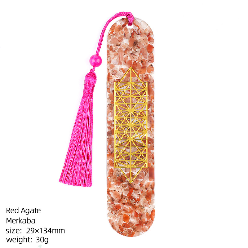 Red agate (merkaba bookmark)