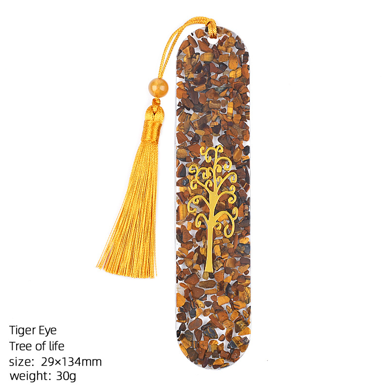 Tiger eye stone (tree of life bookmark)
