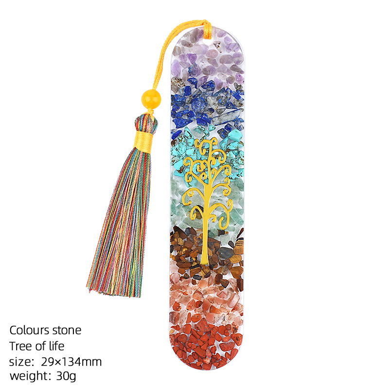 Colorful stone (tree of life bookmark)