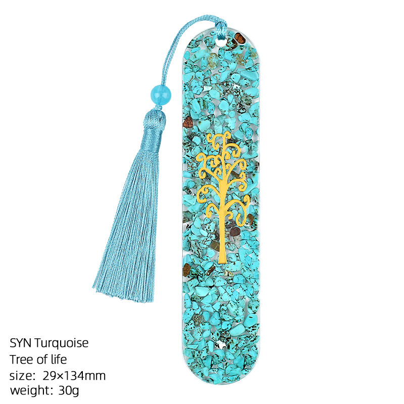 Blue turquoise tree of life bookmark (artificial)