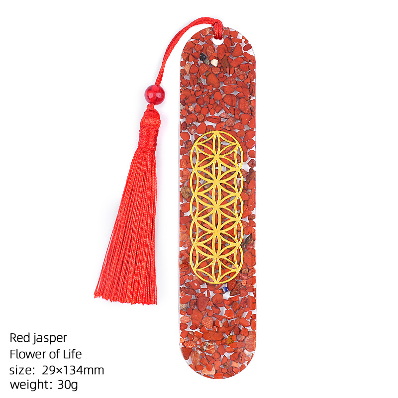 Red jasper (flower of life bookmark)