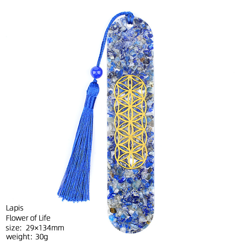 Lapis lazuli (flower of life bookmark)