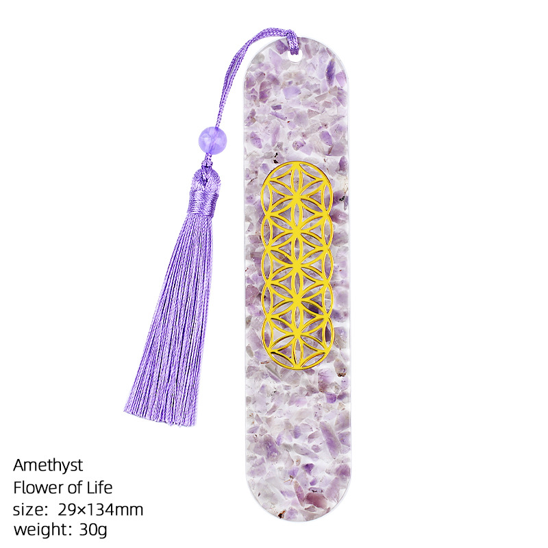 Amethyst (flower of life bookmark)
