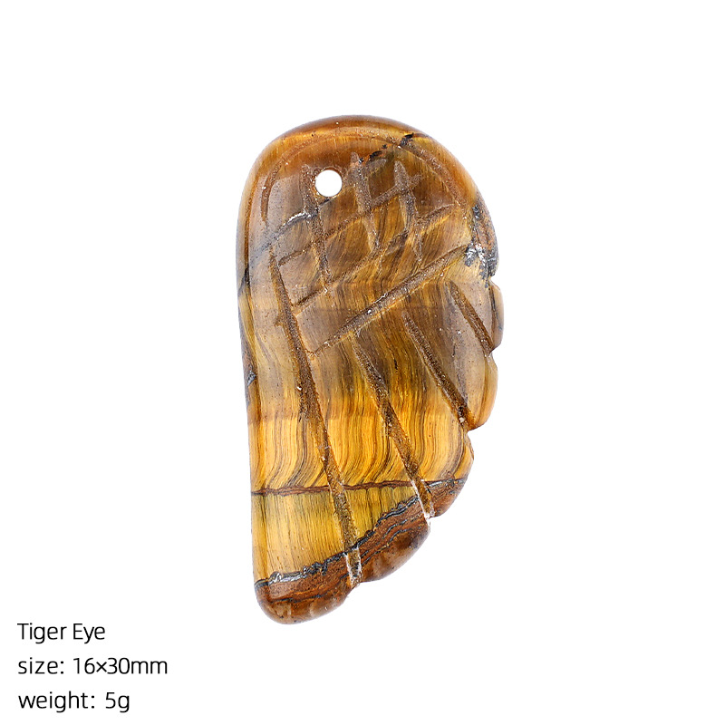 Tiger eye wings pendant