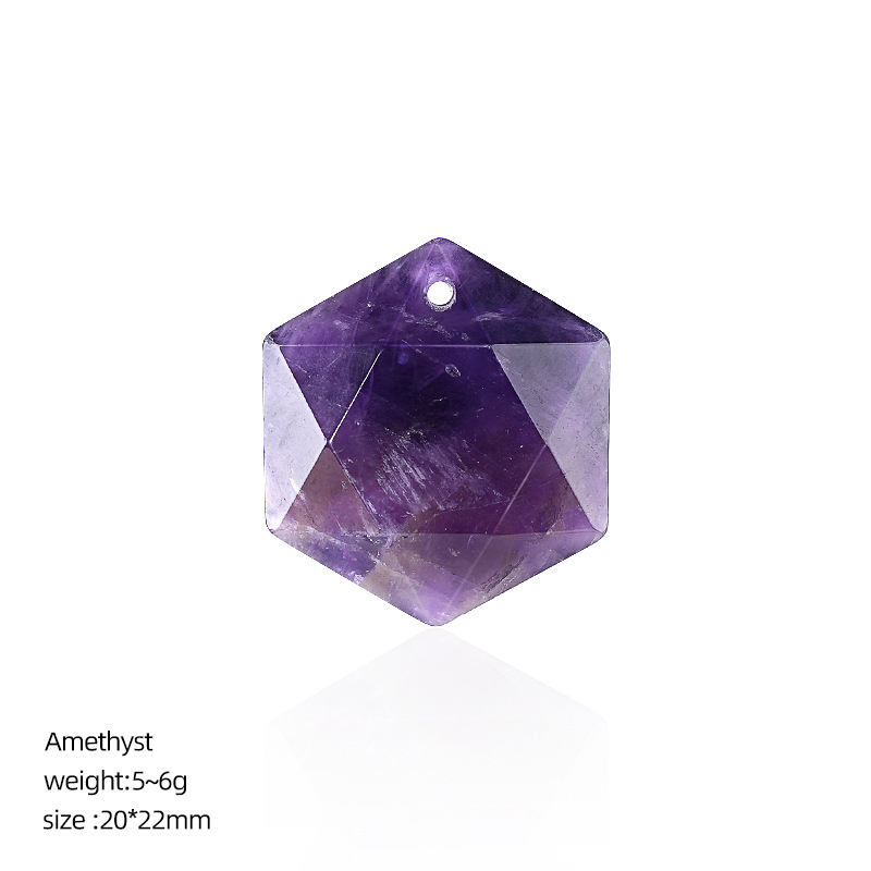 Amethyst six-pointed star pendant