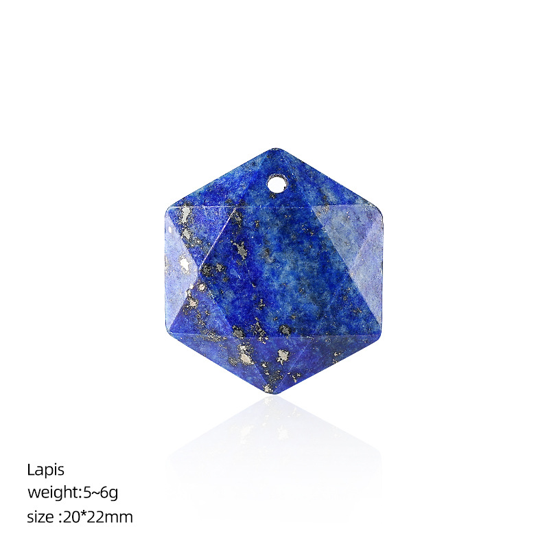 Lapis lazuli hexagram pendant