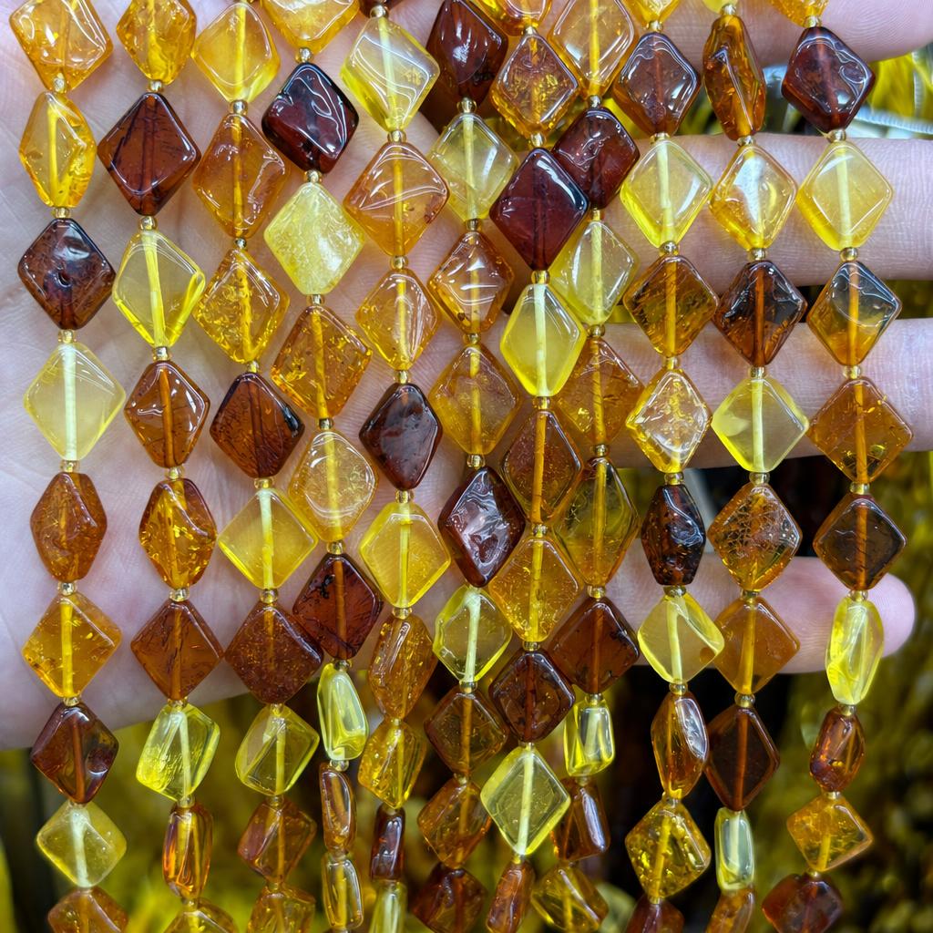 10x12mm amber diamond slices (about 29 pieces)