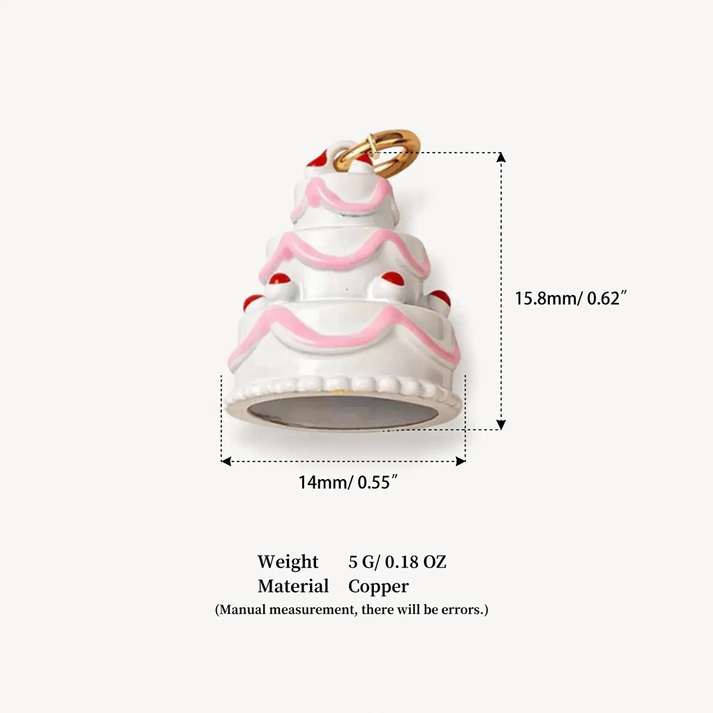 1 three layer cake pendant
