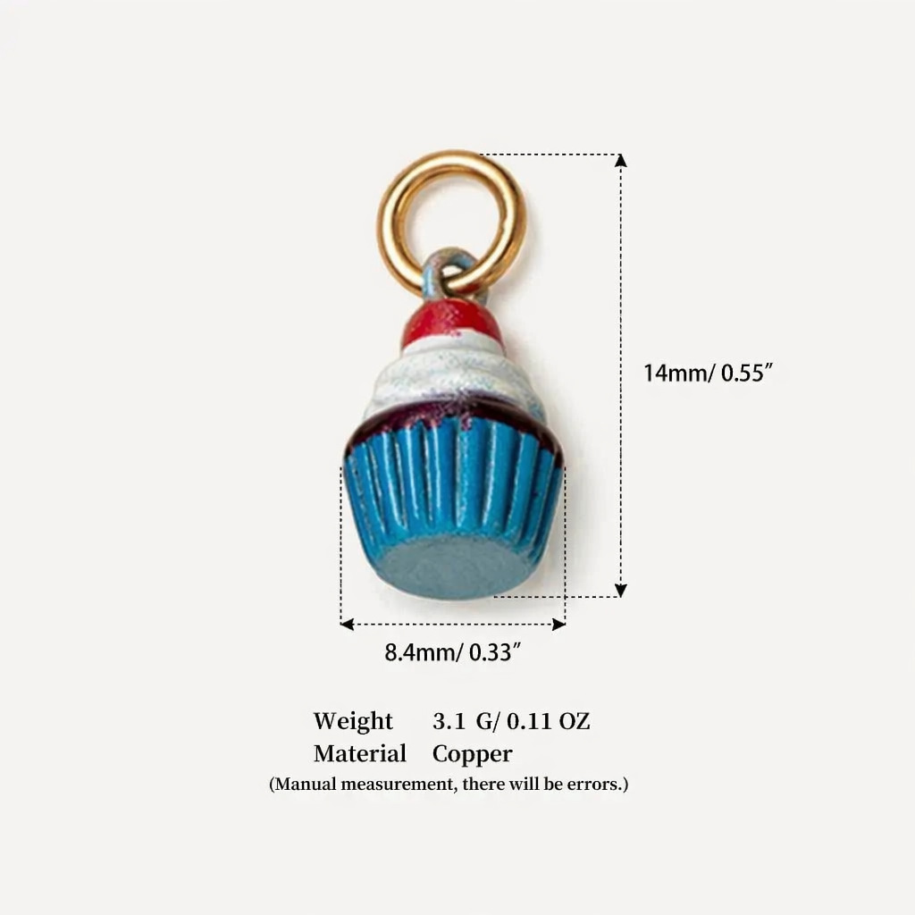 4 blue cake pendants