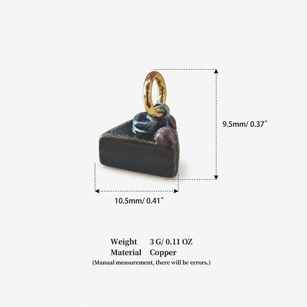 6 chocolate mille layer pendant