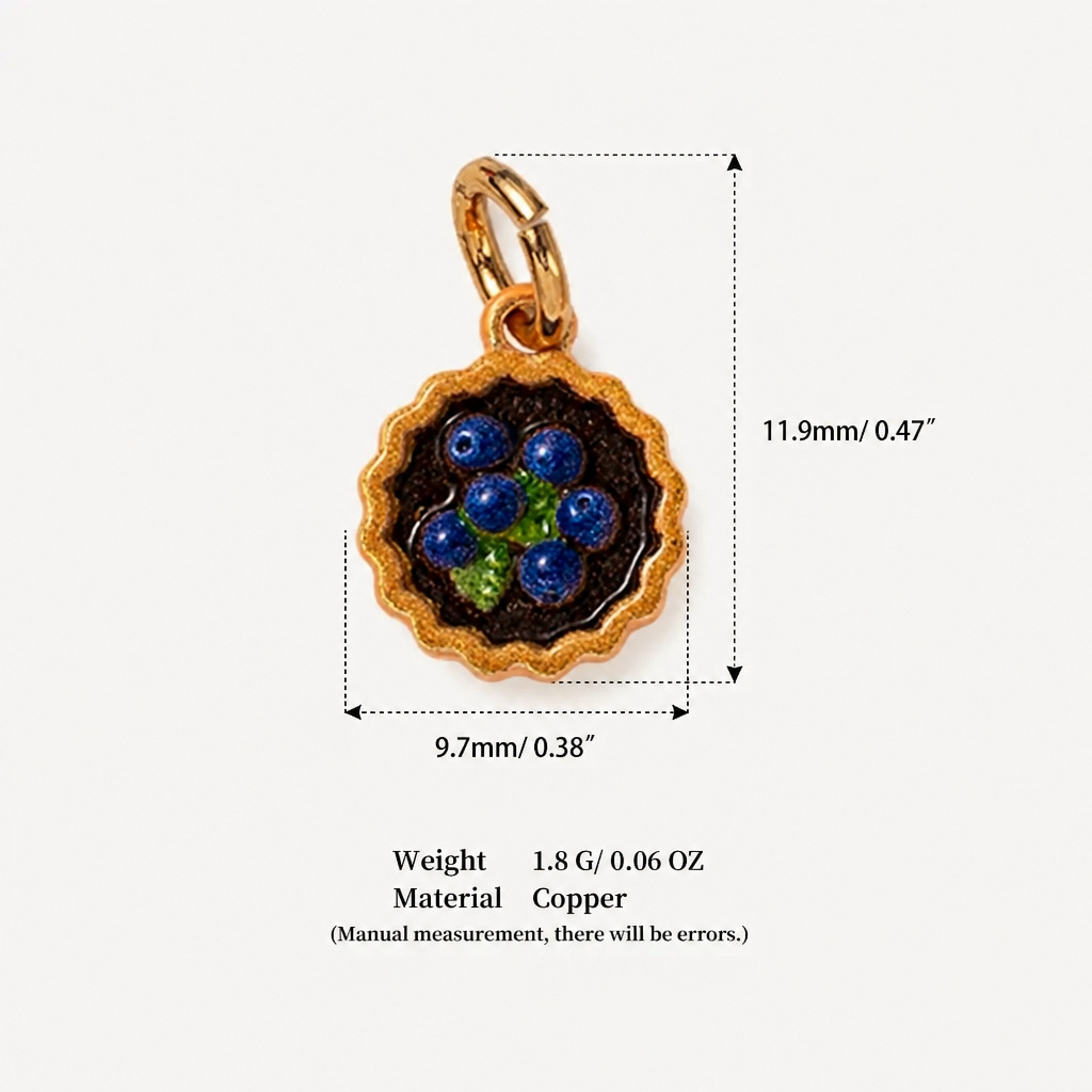 11 blueberry cake pendant