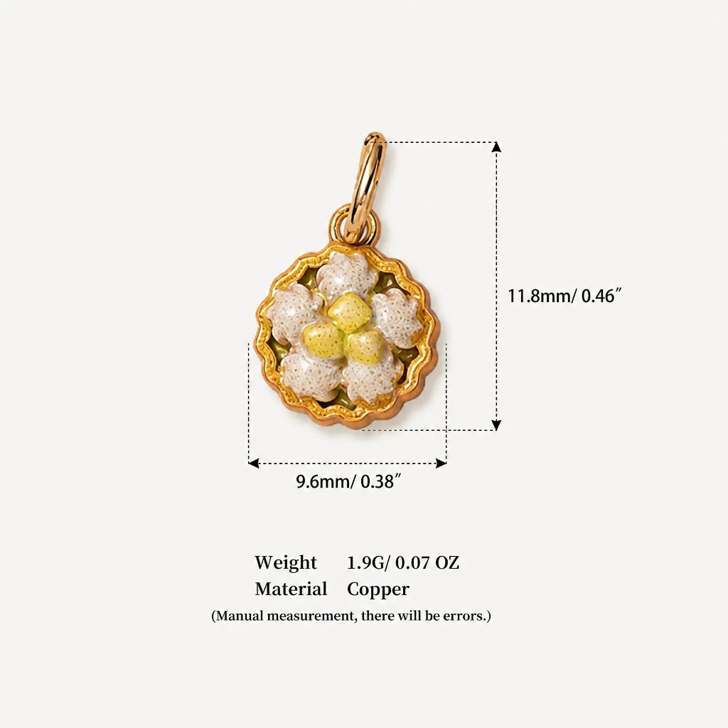 14 durian egg tart pendant