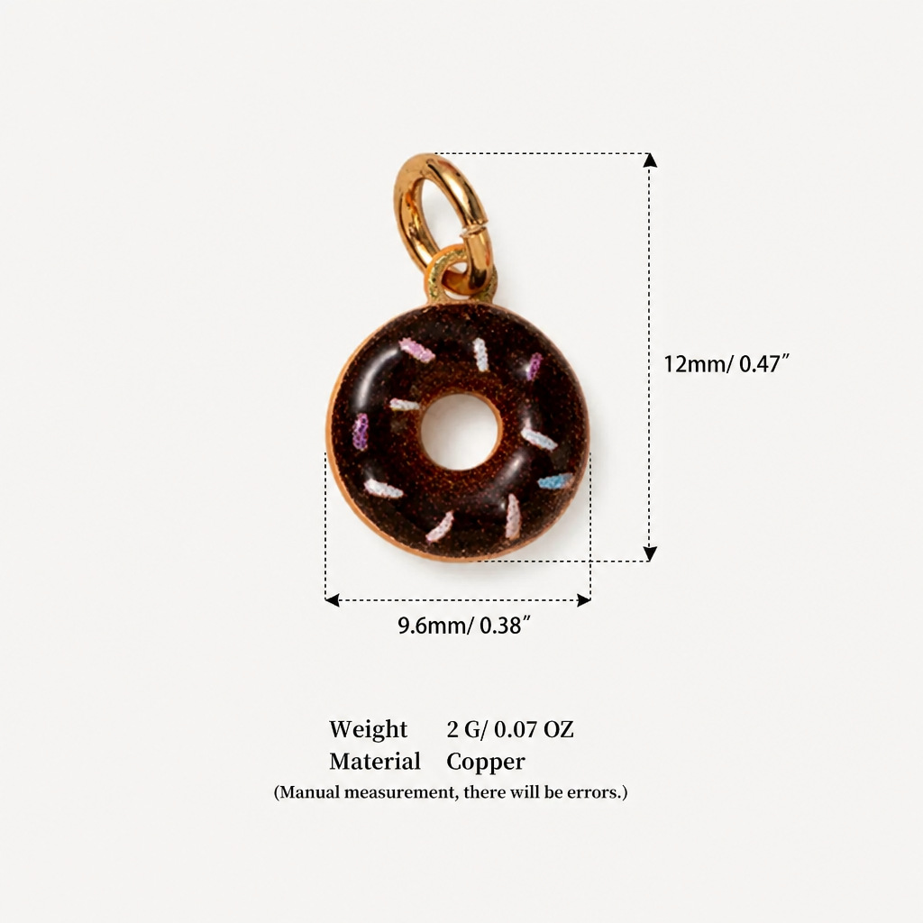 17 chocolate donut pendant