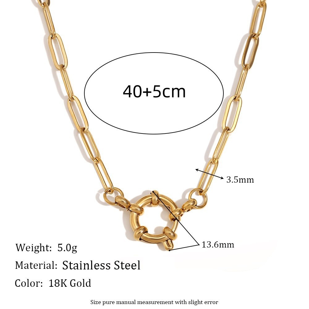 Paperclip sailor clasp chain 40 5cm