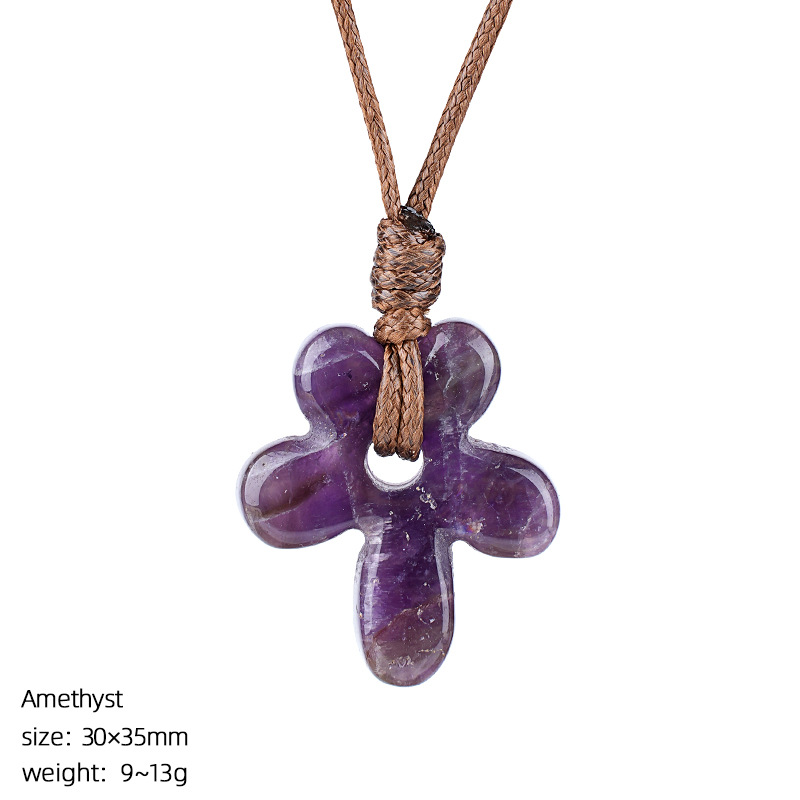 Amethyst flower necklace