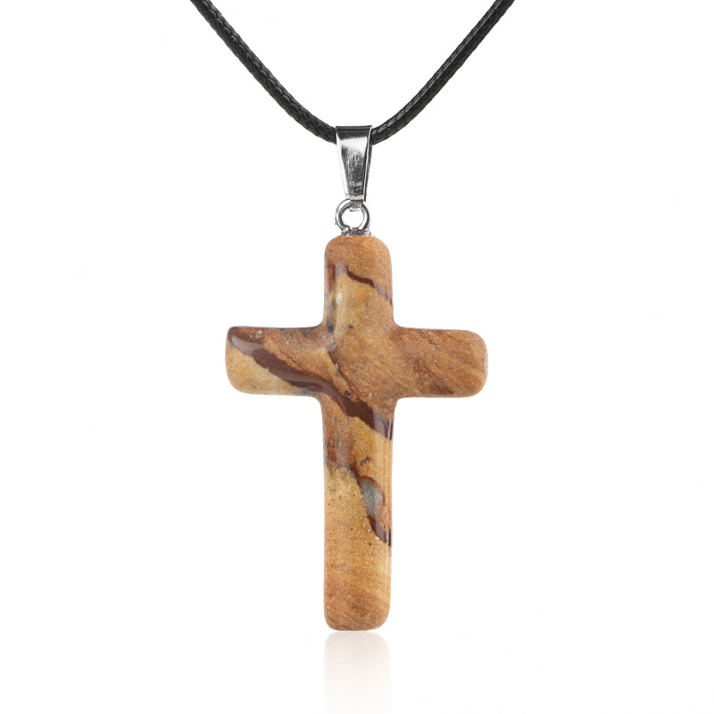 Picture stone (cross necklace)