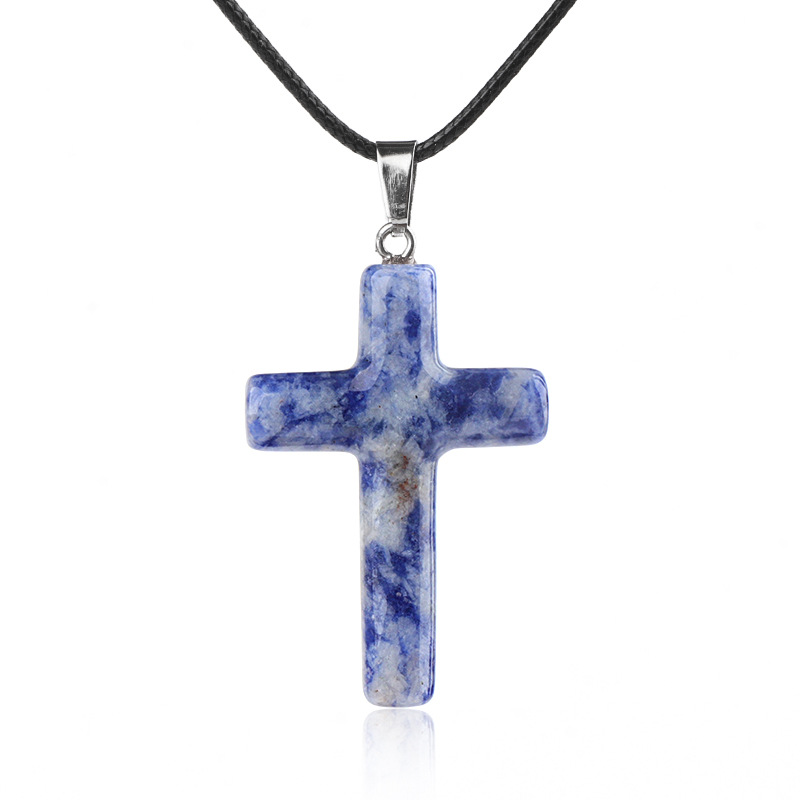 Blue spot jade (cross necklace)