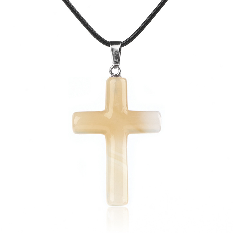 White agate (cross necklace)