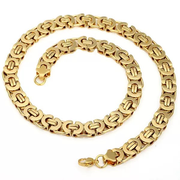 All gold necklace 6mm*60cm