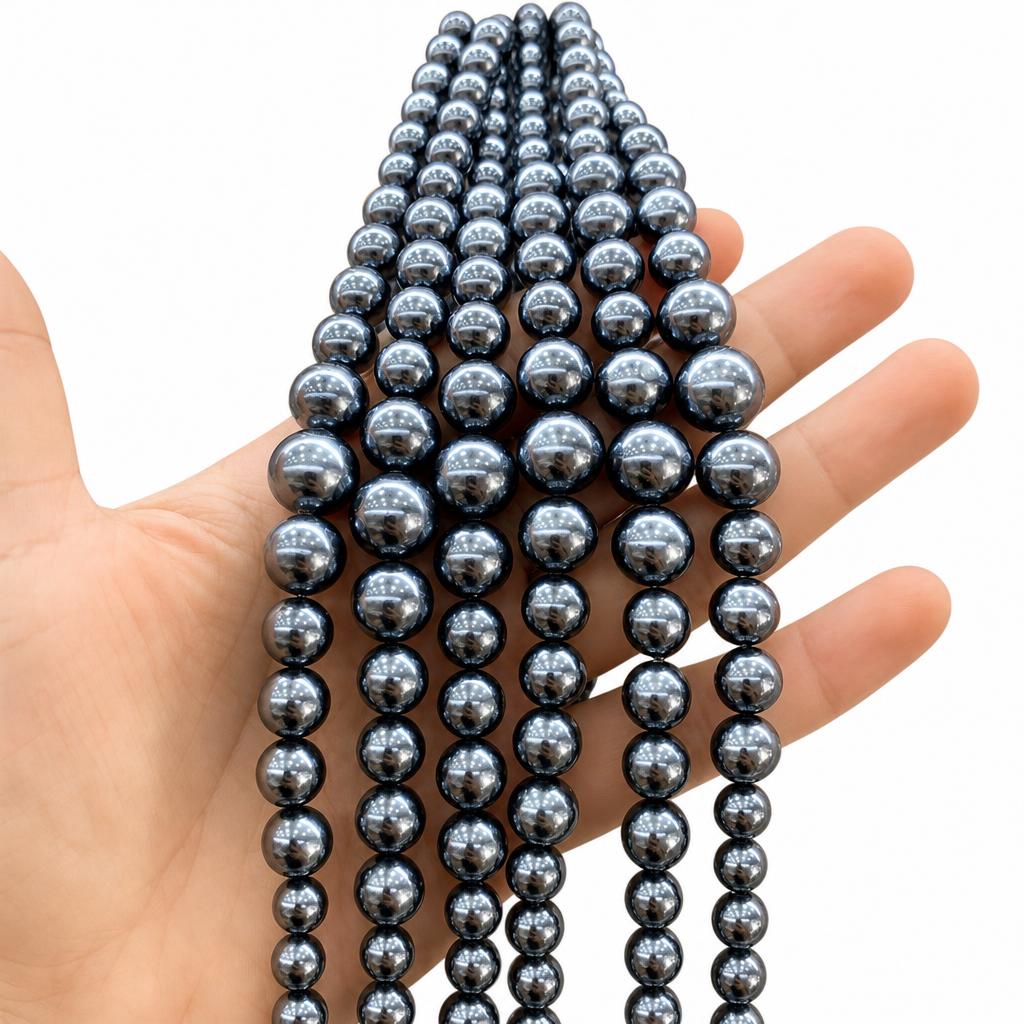 Dark silver gray shell tower chain