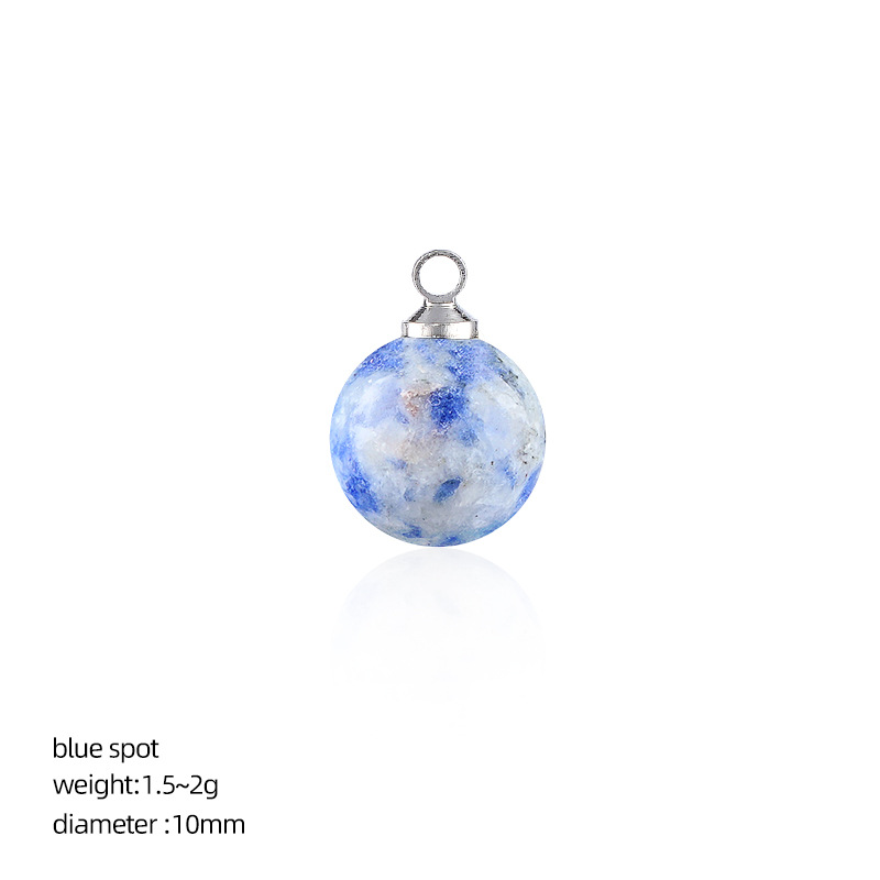 Blue dot jade (10mm ball pendant)