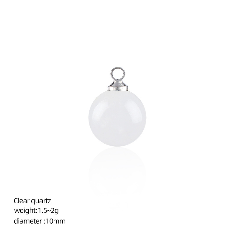 White crystal (10mm ball pendant)