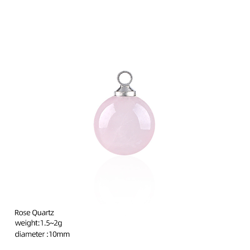 Pink crystal (10mm ball pendant)