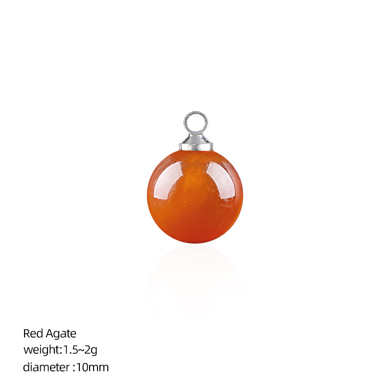Red agate (10mm ball pendant)