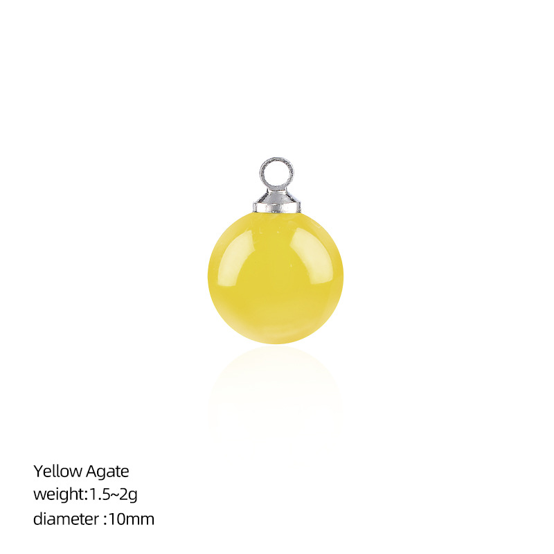 Yellow agate (10mm ball pendant)