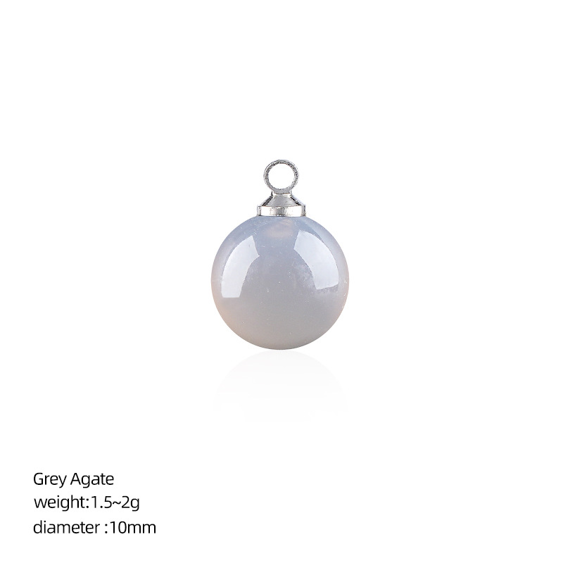 Gray agate (10mm ball pendant)