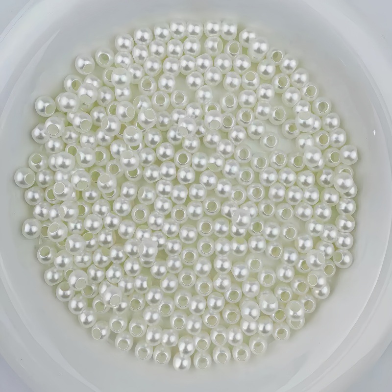 Pearl color 12mm hole 6mm