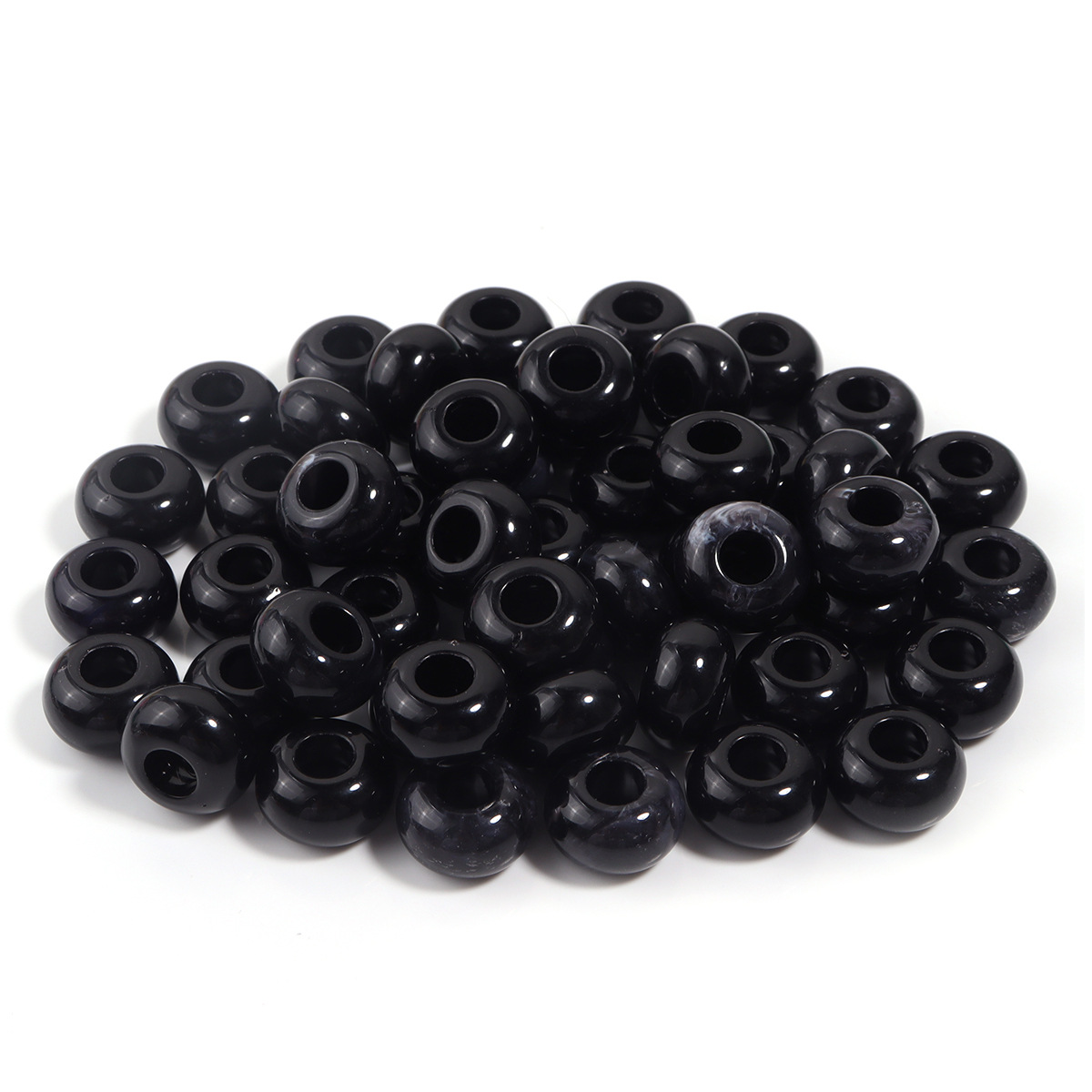 Black abacus beads
