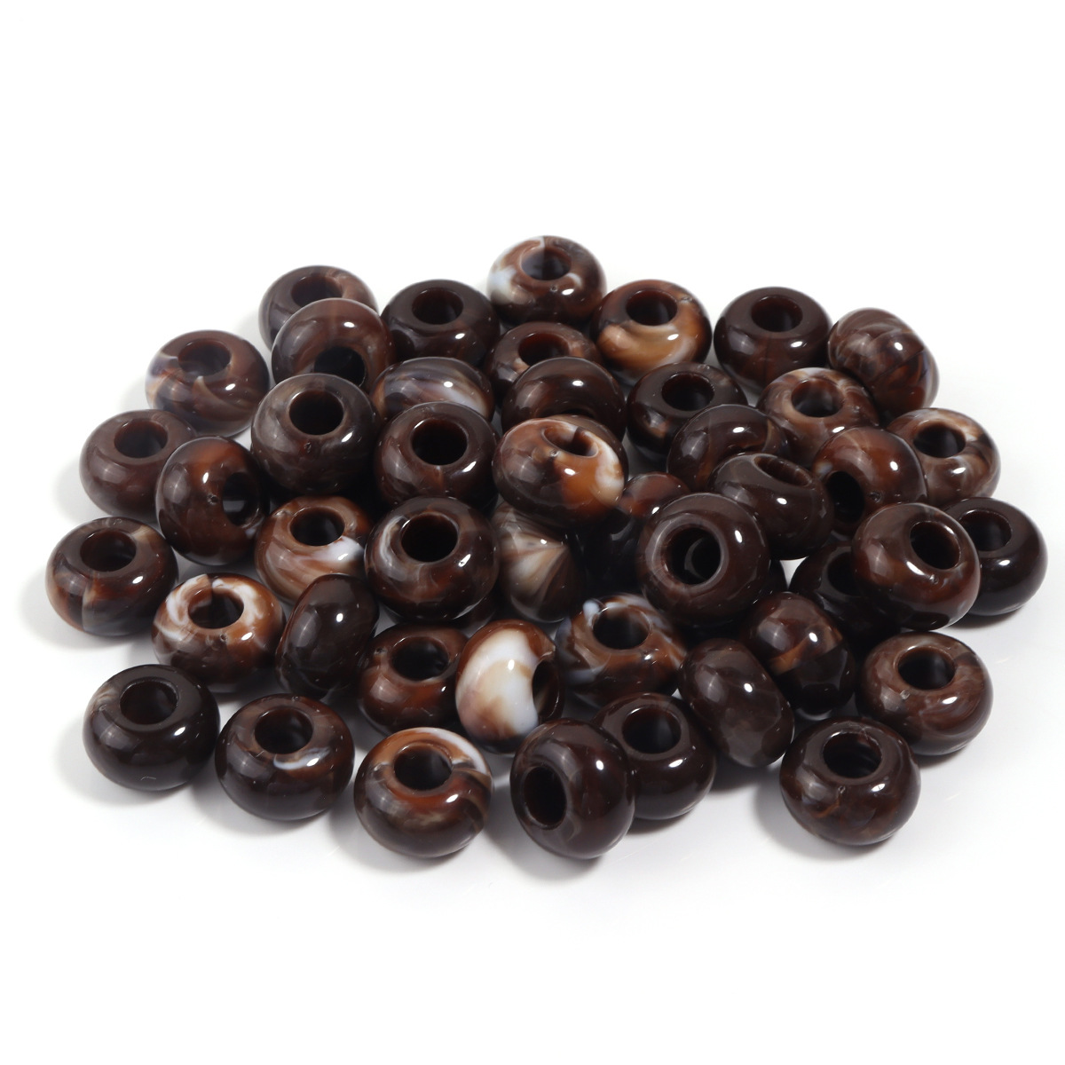 Dark coffee abacus beads
