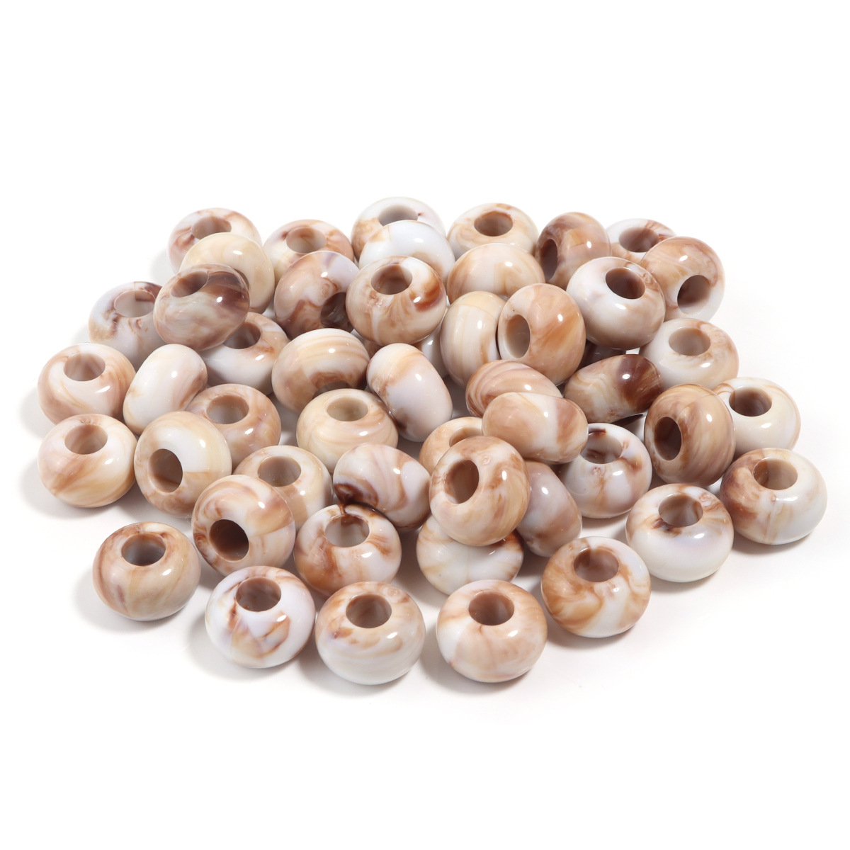 Light coffee abacus beads