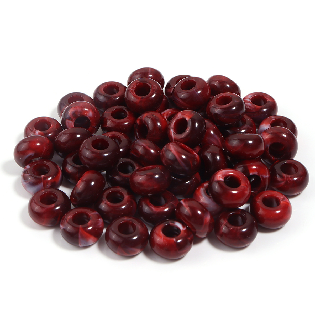 Red abacus beads
