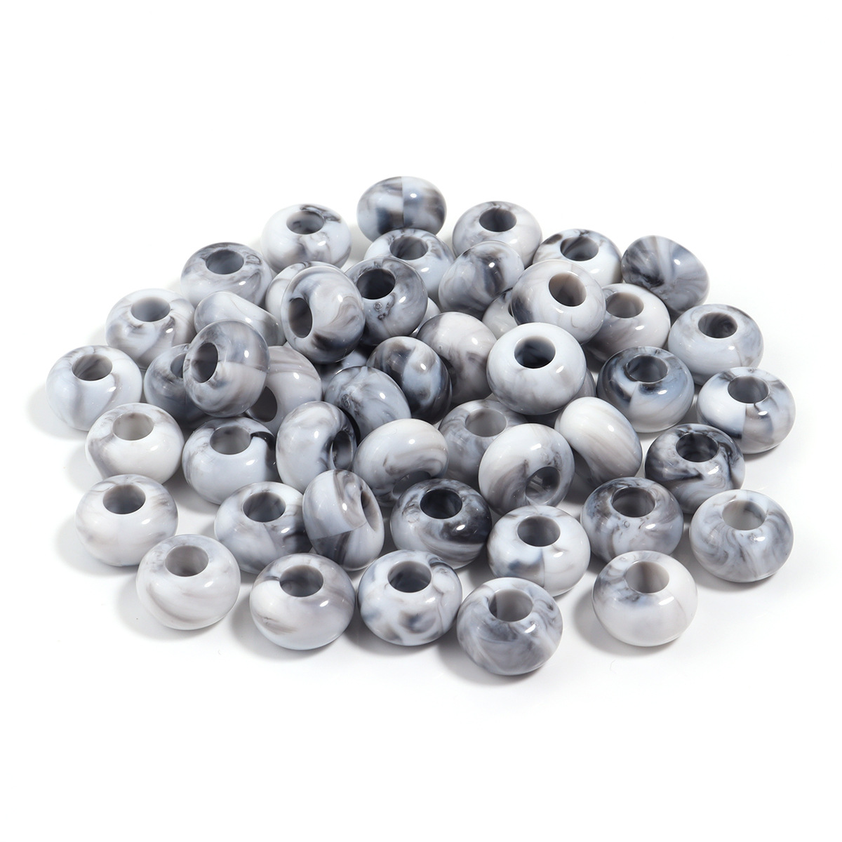 White abacus beads