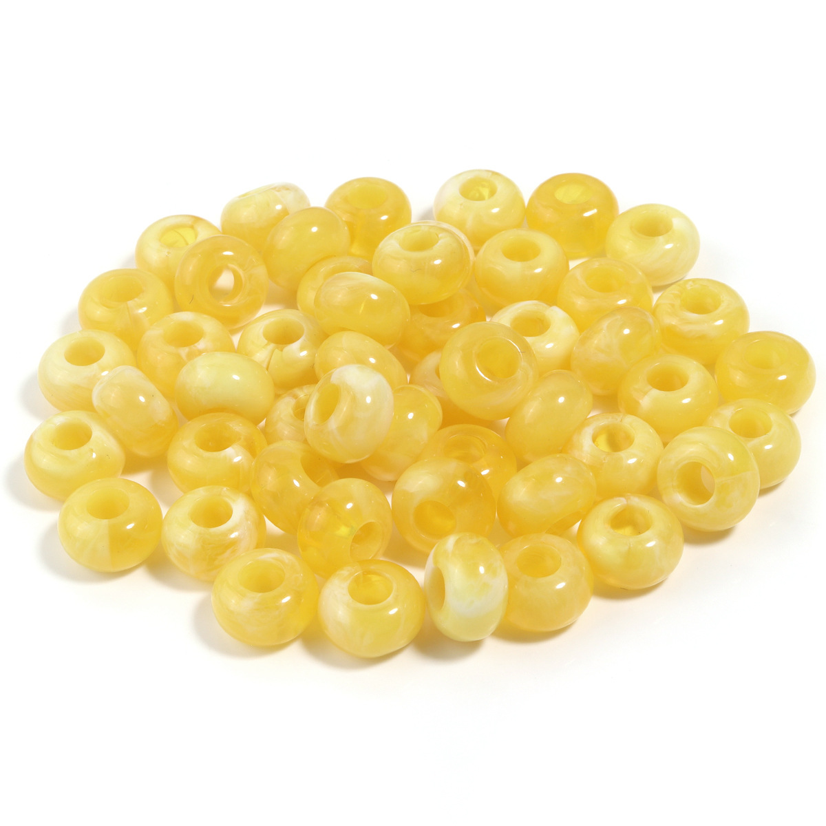 Yellow abacus beads
