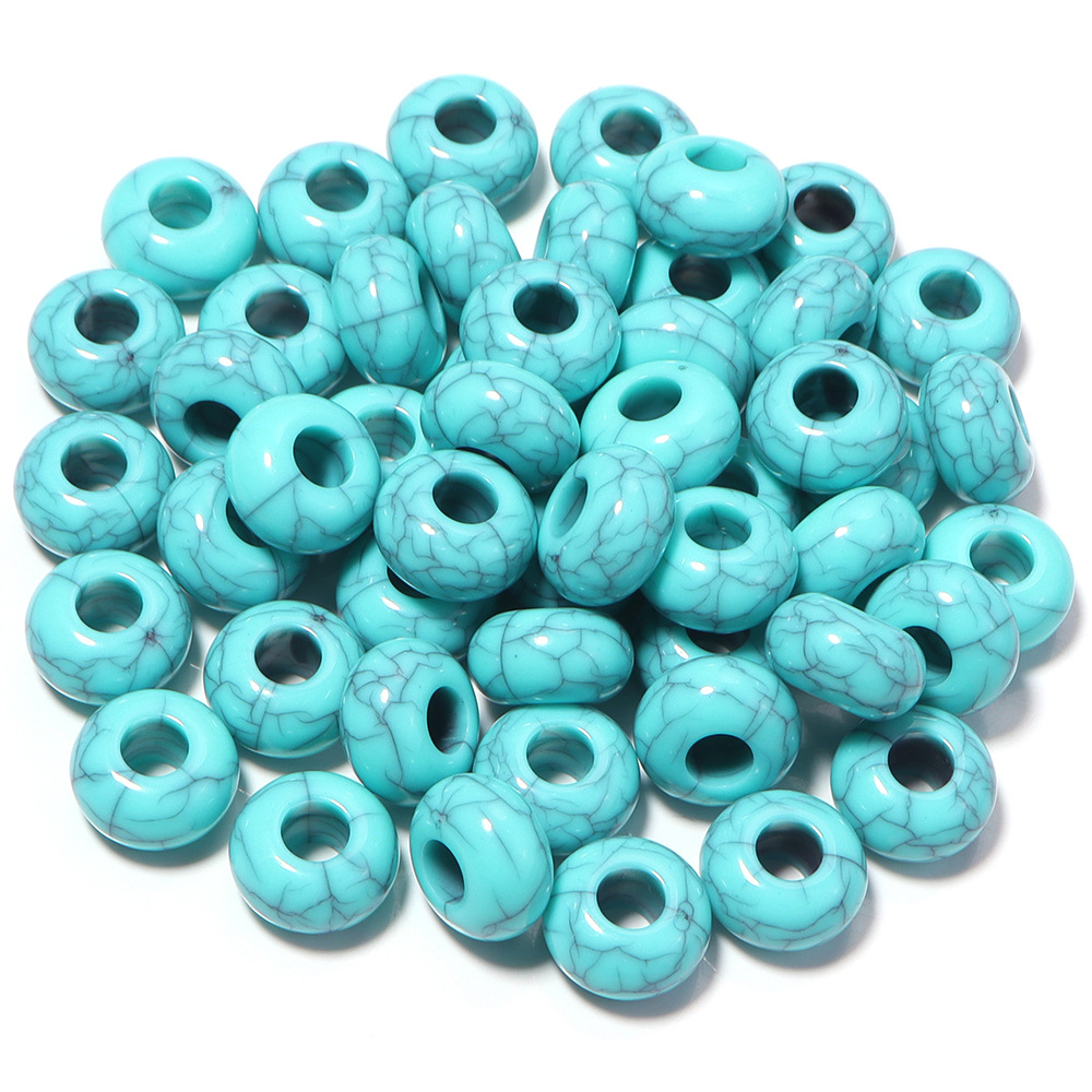 Cracked blue abacus beads