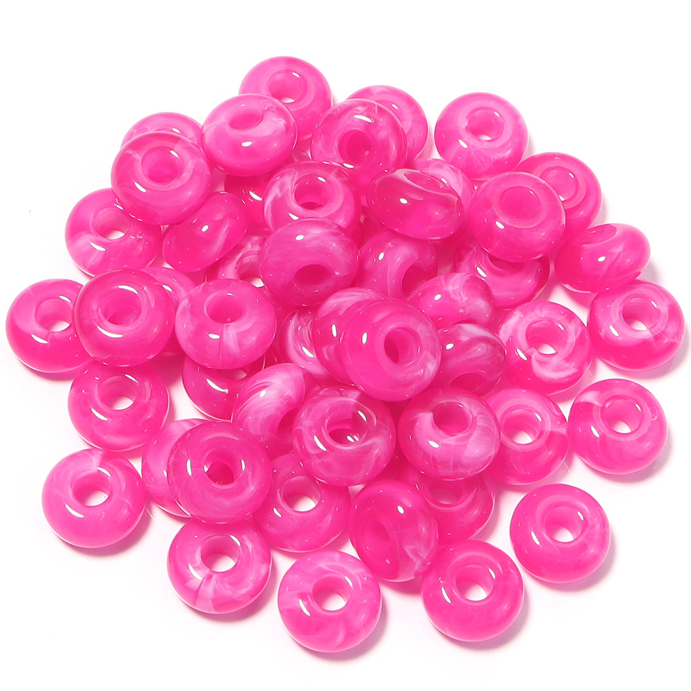 Translucent rose red abacus beads