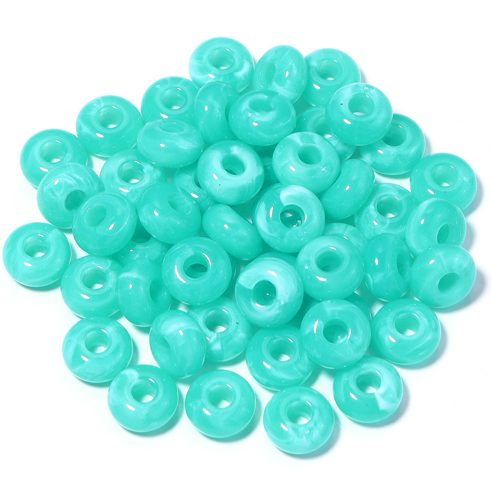 Translucent blue abacus beads