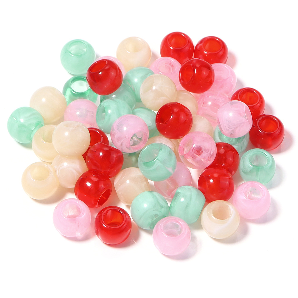 Semi-transparent mixed color beads