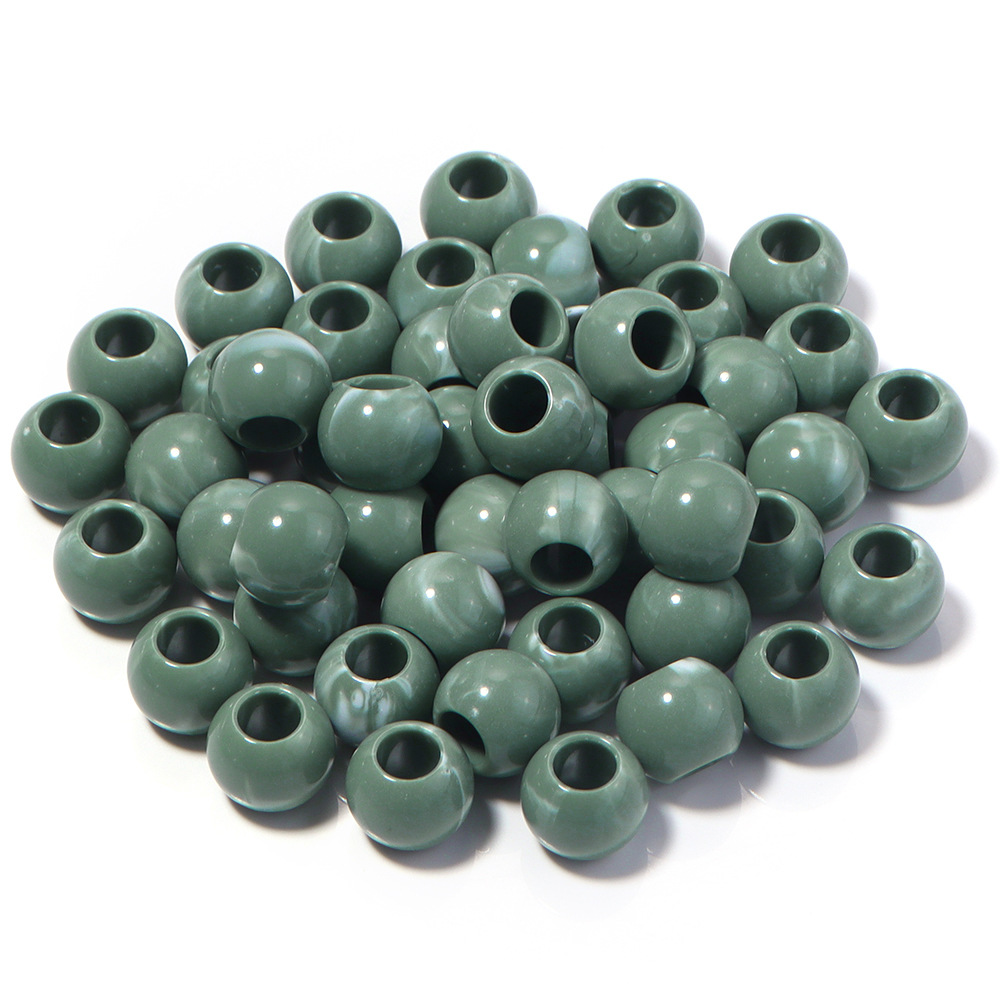 Porcelain color bean paste green beads